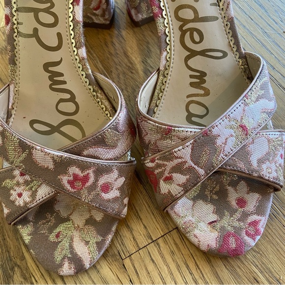 Sam Edelman Orlane Dusty Rose Sandals Block Heel Open Toe Women's Size 9m - Picture 9 of 16